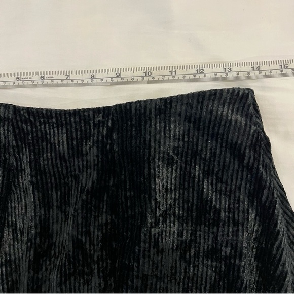 Vintage French Aventures Des Toiles Velvet Corduroy Bubble Skirt 38 Small Black - Picture 10 of 12
